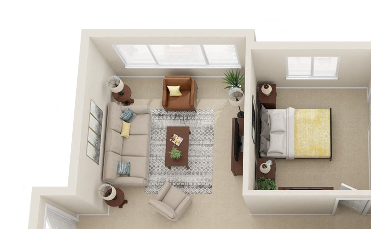 Hillvista two bedroom apartment floor plan